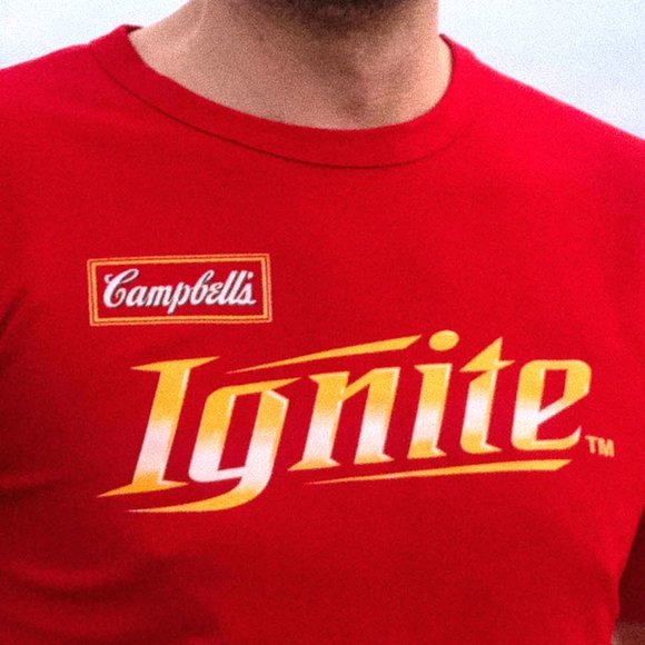 Red Cambell's Ignite t-shirt Small 100% Polyester - Picture 3 of 7
